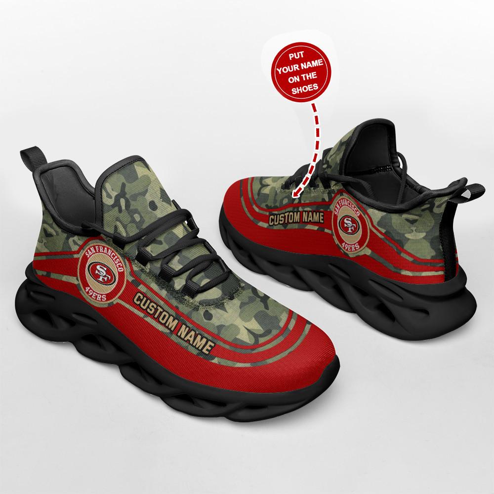 San Francisco 49ers Max Soul ShoesSneakers for Men And Women – NFL Football Fan Shoes, Team Sneakers - Image 4