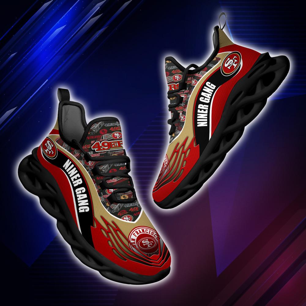 San Francisco 49ers Max Soul ShoesSneakers for Men And Women – NFL Football Fan Shoes, Team Sneakers - Image 4