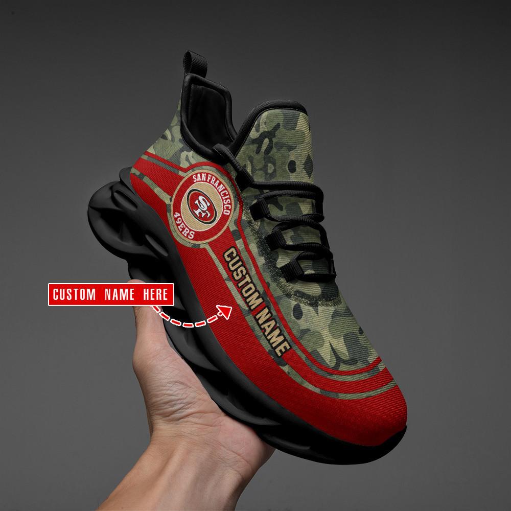 San Francisco 49ers Max Soul ShoesSneakers for Men And Women – NFL Football Fan Shoes, Team Sneakers - Image 6