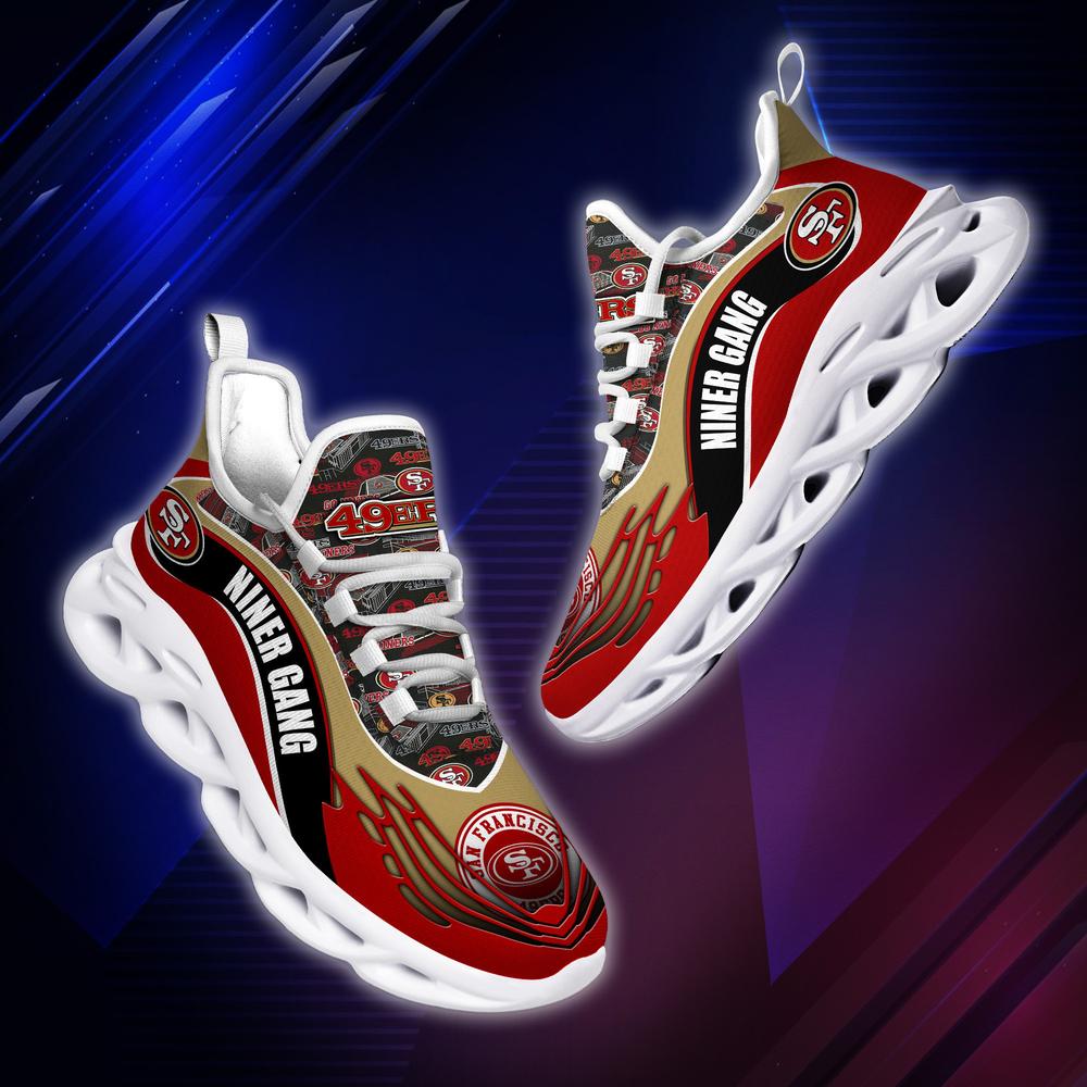 San Francisco 49ers Max Soul ShoesSneakers for Men And Women – NFL Football Fan Shoes, Team Sneakers - Image 3