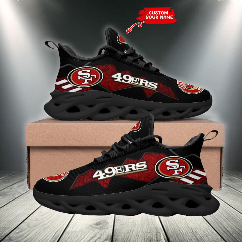 San Francisco 49ers Max Soul ShoesSneakers for Men And Women – NFL Football Fan Shoes, Team Sneakers - Image 4