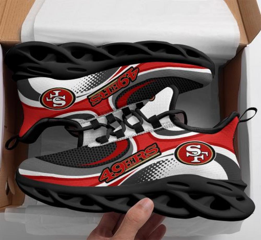 San Francisco 49ers Max Soul ShoesSneakers for Men And Women – NFL Football Fan Shoes, Team Sneakers - Image 5