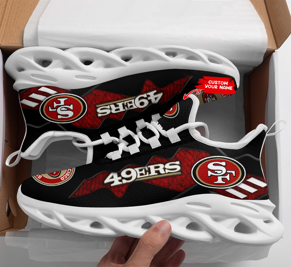 San Francisco 49ers Max Soul ShoesSneakers for Men And Women – NFL Football Fan Shoes, Team Sneakers