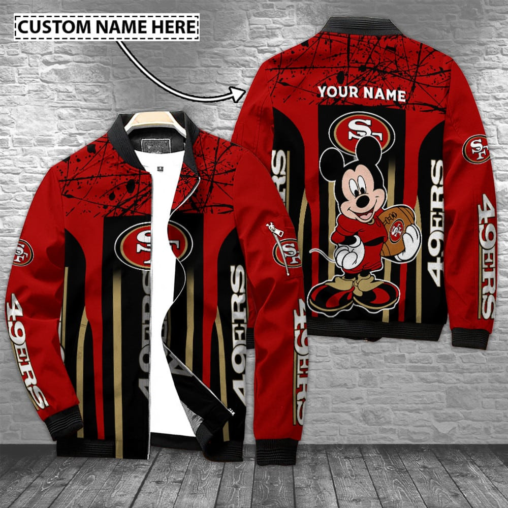 San Francisco 49ERS Personalized Bomber Jacket | NFL Team Jacket for Men & Women | Football Fan Gift