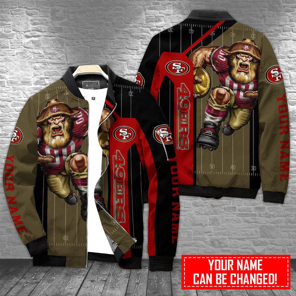 San Francisco 49ERS Personalized Bomber Jacket | NFL Team Jacket for Men & Women | Football Fan Gift
