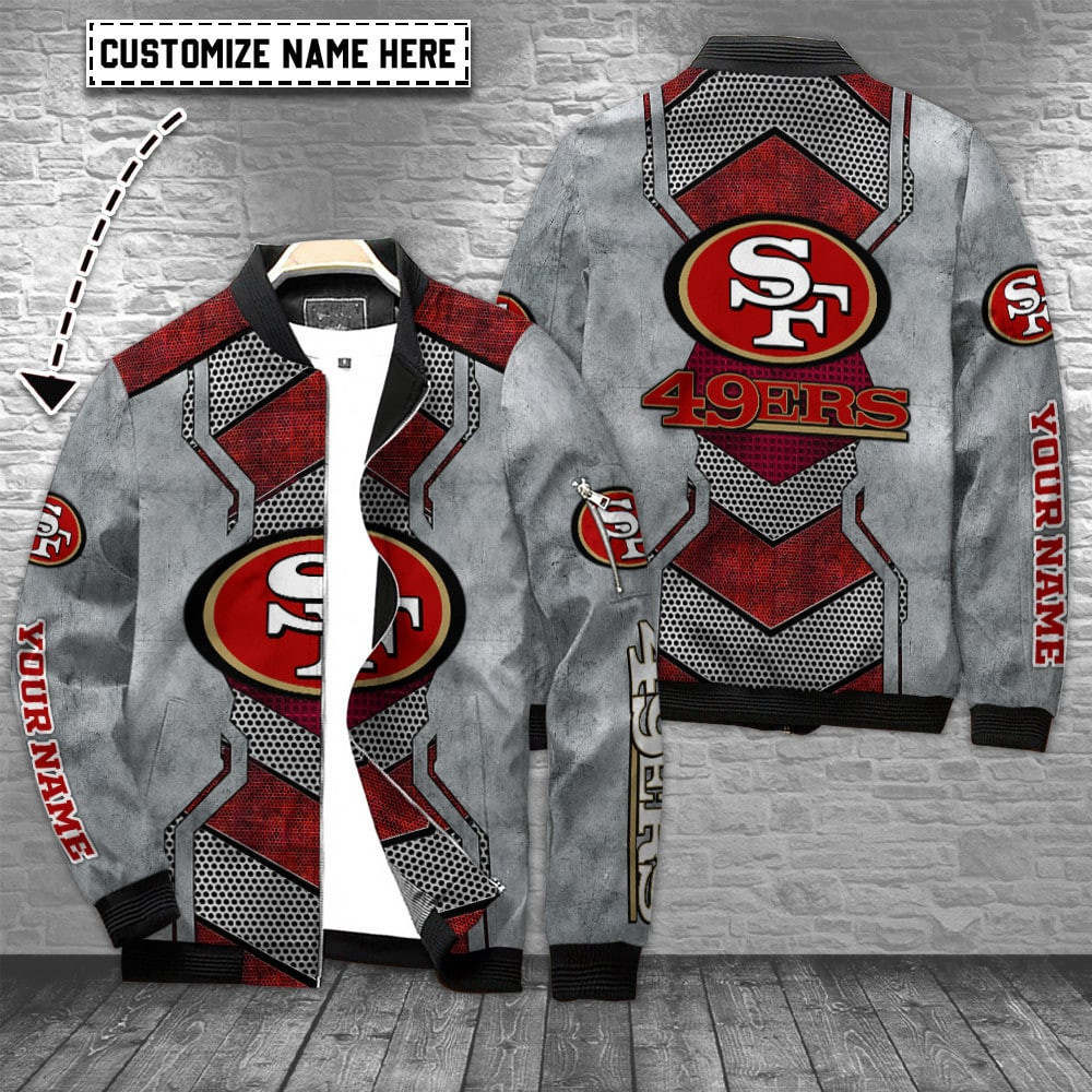 San Francisco 49ERS Personalized Bomber Jacket | NFL Team Jacket for Men & Women | Football Fan Gift