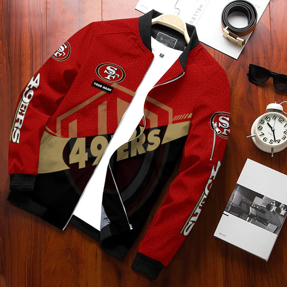 San Francisco 49ERS Personalized Bomber Jacket | NFL Team Jacket for Men & Women | Football Fan Gift