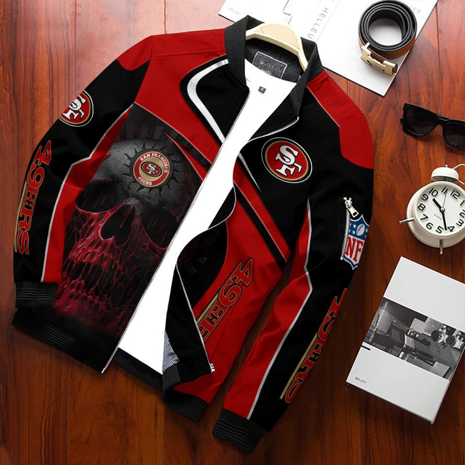 San Francisco 49ERS Personalized Bomber Jacket | NFL Team Jacket for Men & Women | Football Fan Gift