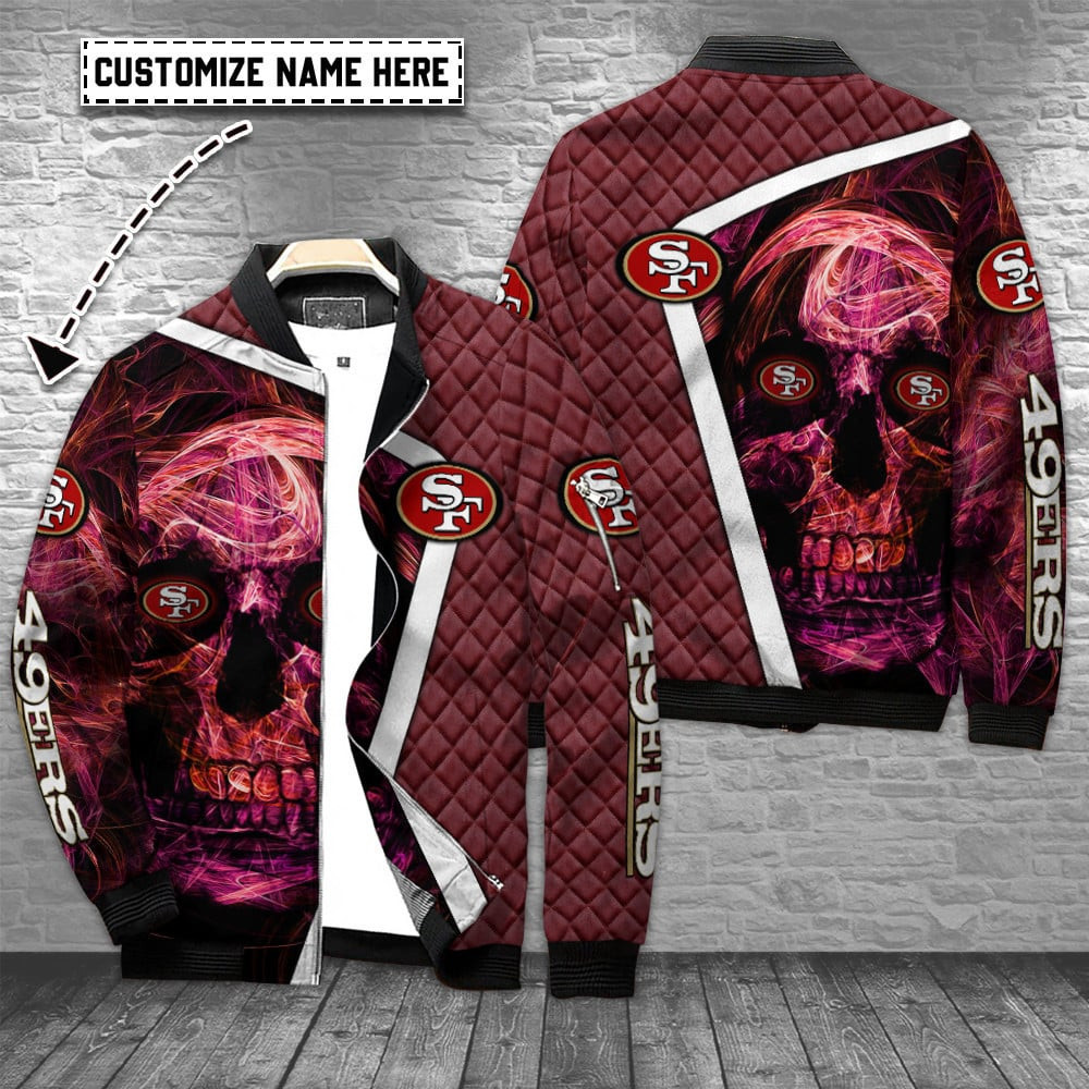 San Francisco 49ERS Personalized Bomber Jacket | NFL Team Jacket for Men & Women | Football Fan Gift