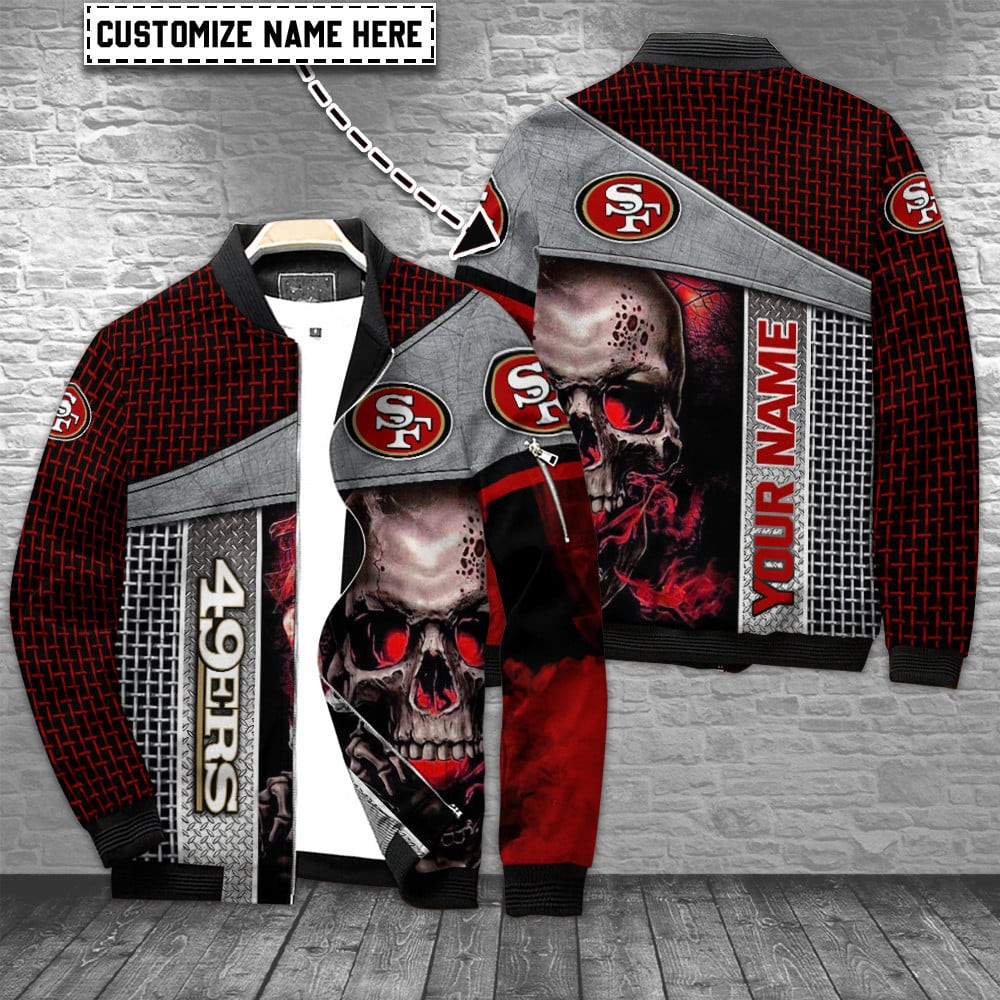 San Francisco 49ERS Personalized Bomber Jacket | NFL Team Jacket for Men & Women | Football Fan Gift