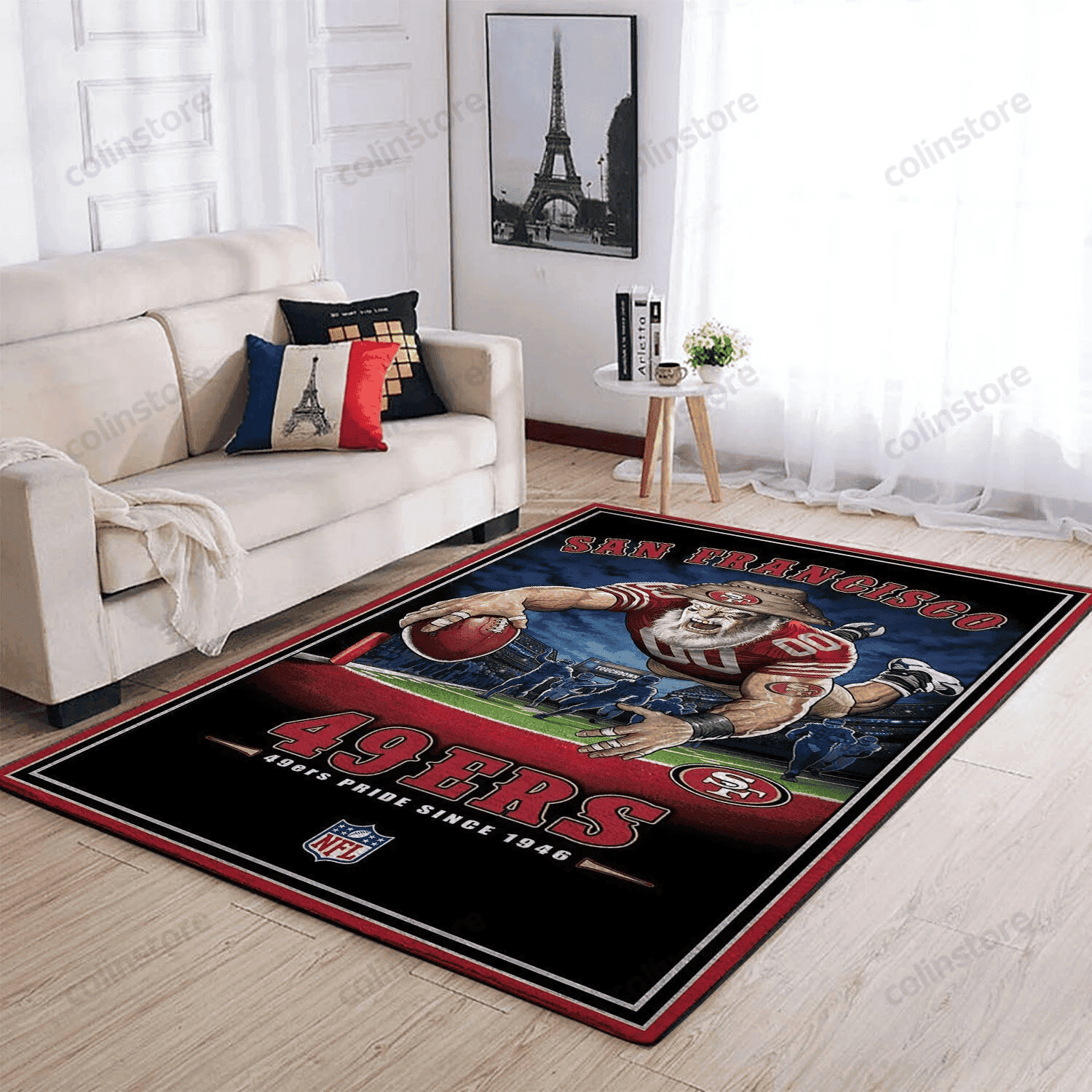 San Francisco 49ers Team Pride Nice Gift Rectangle Area Rug – Full Print Carpet For Living Room & Bedroom Home Decor