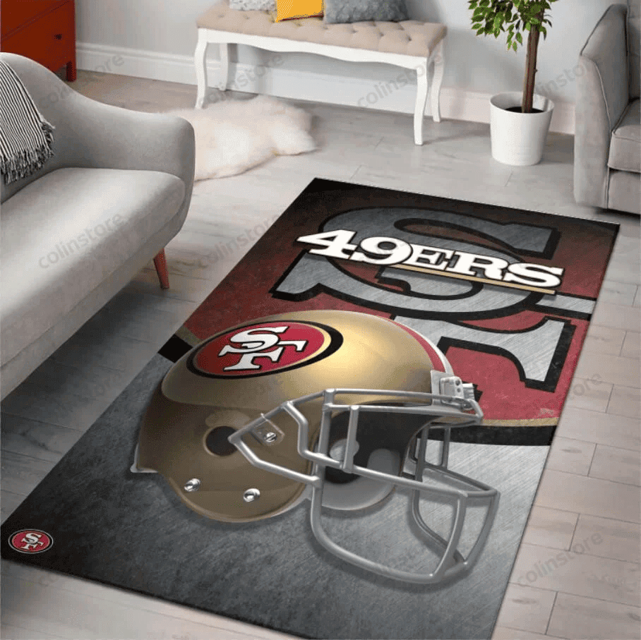 San Francisco 49ers Team Rectangle Area Rug – Full Print Carpet For Living Room & Bedroom Home Decor