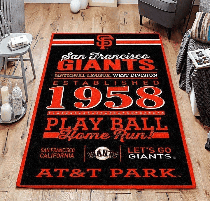 San Francisco Giants Baseball Rectangle Area Rug – Full Print Carpet For Living Room & Bedroom Home Decor