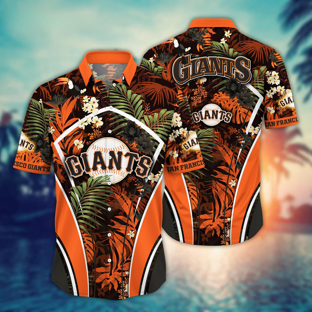 San Francisco Giants Jungle Floral Aloha Hawaiian Shirt for Men & Women