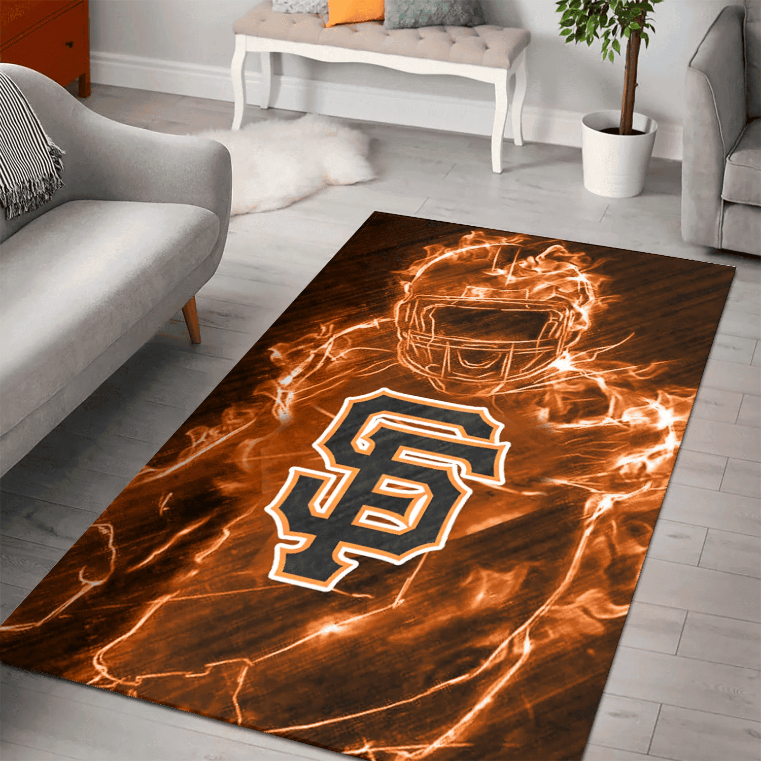 San Francisco Giants Legend 3D Full Print Rectangle Area Rug – Full Print Carpet For Living Room & Bedroom Home Decor
