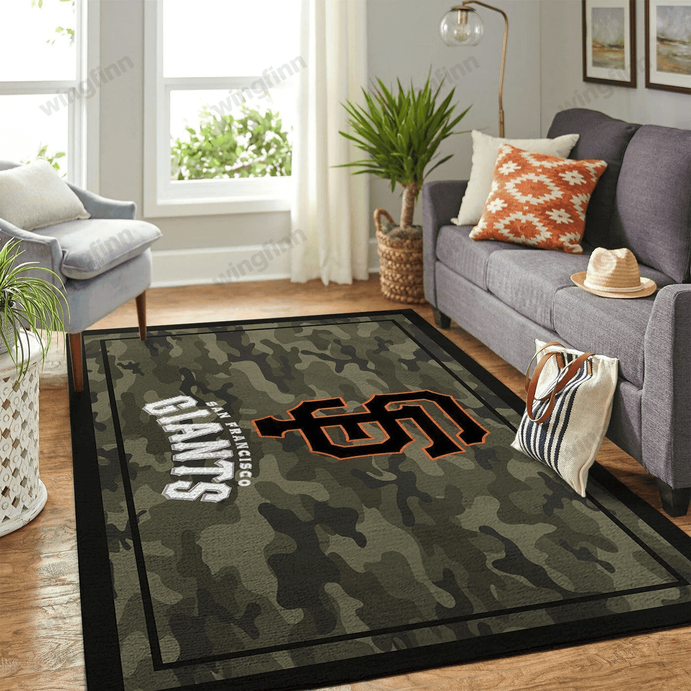 San Francisco Giants Rectangle Area Rug – Full Print Carpet For Living Room & Bedroom Home Decor