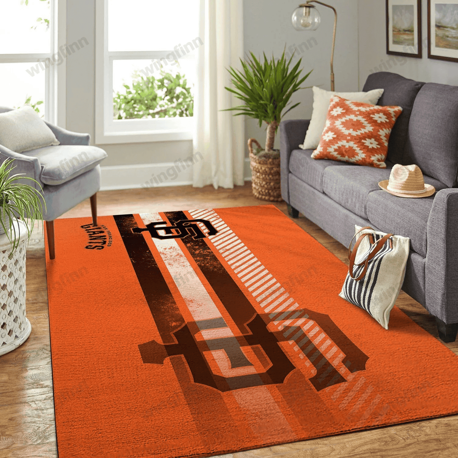 San Francisco Giants Rectangle Area Rug – Full Print Carpet For Living Room & Bedroom Home Decor