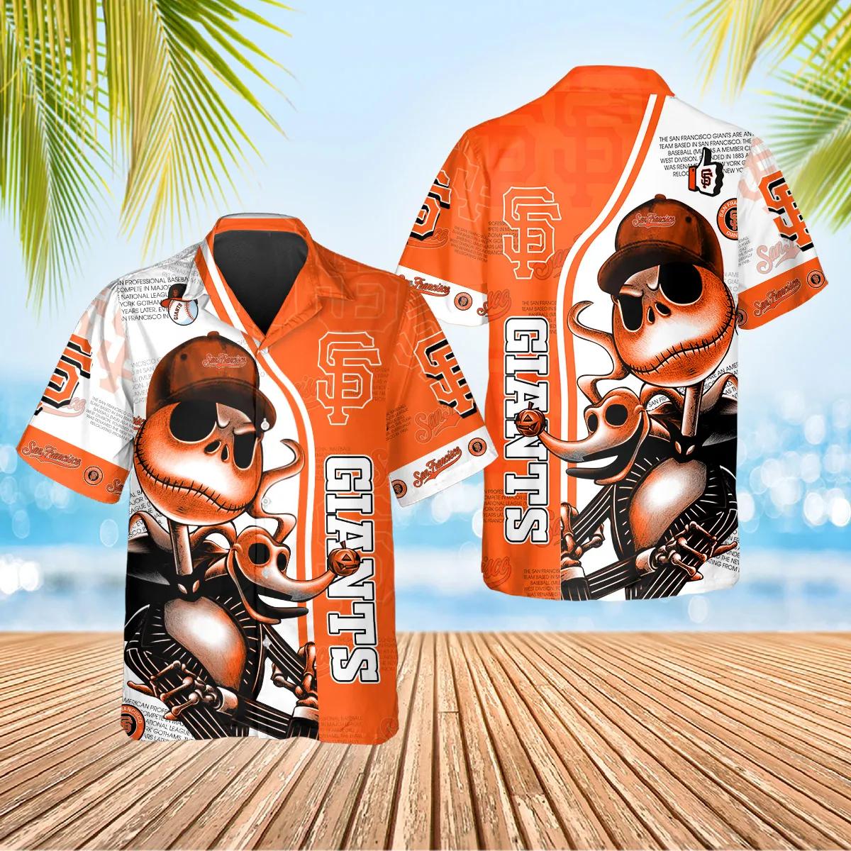 San Francisco Giants Skeleton Spirit Aloha Hawaiian Shirt for Men & Women