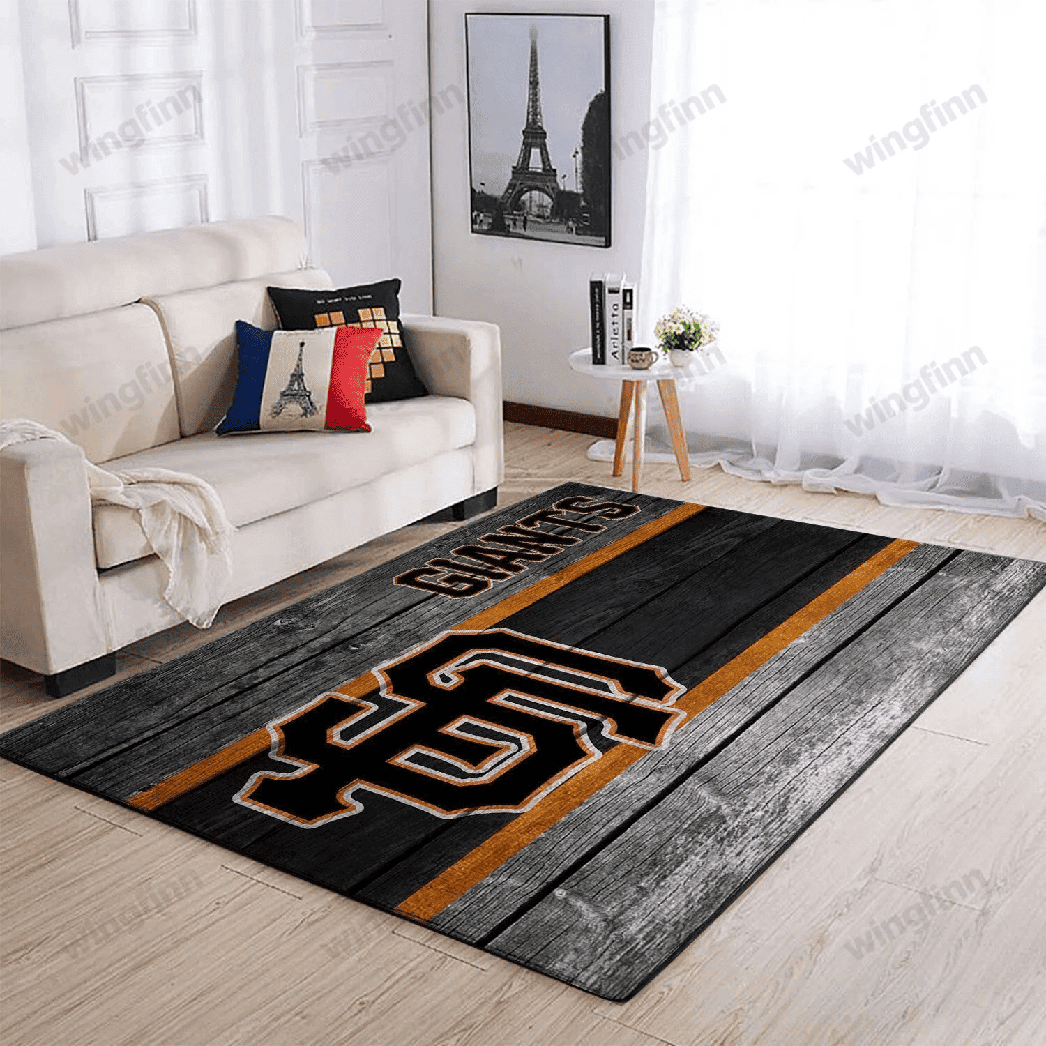 San Francisco Giants Team Logo Rectangle Area Rug – Full Print Carpet For Living Room & Bedroom Home Decor