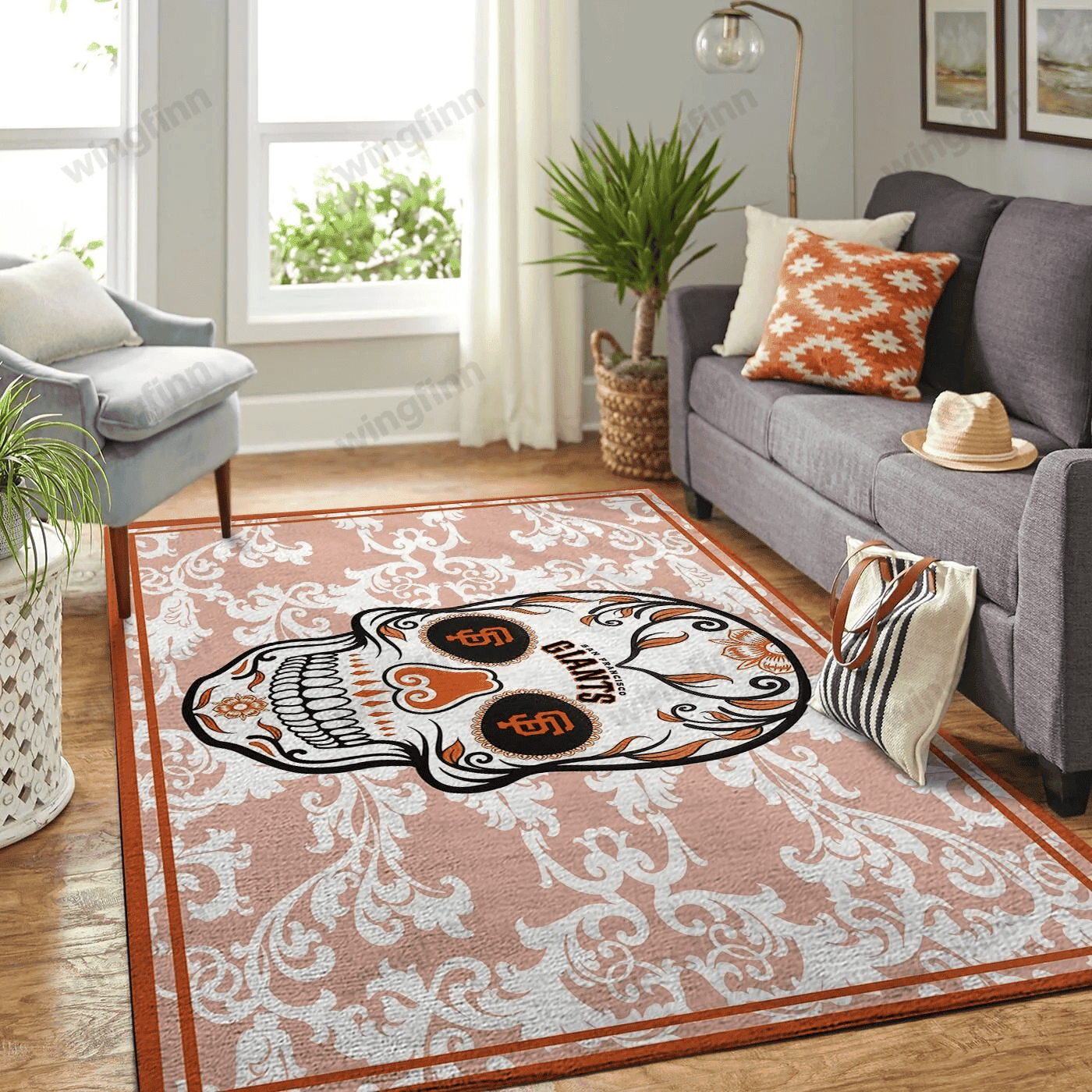 San Francisco Giants Team Logo Rectangle Area Rug – Full Print Carpet For Living Room & Bedroom Home Decor
