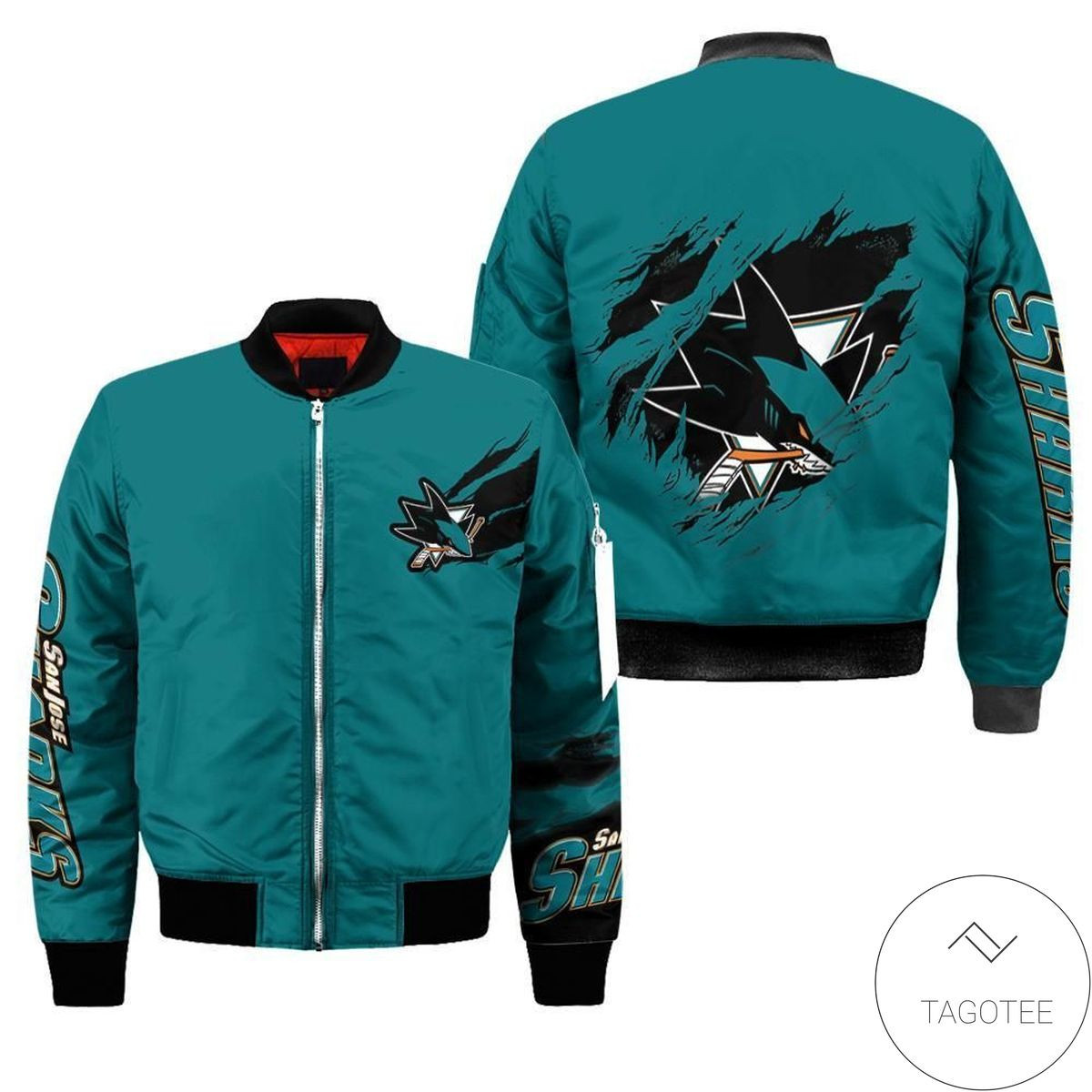 San Jose Sharks Bomber Jacket | NHL Team Jacket for Men & Women | Hockey Fan Gift