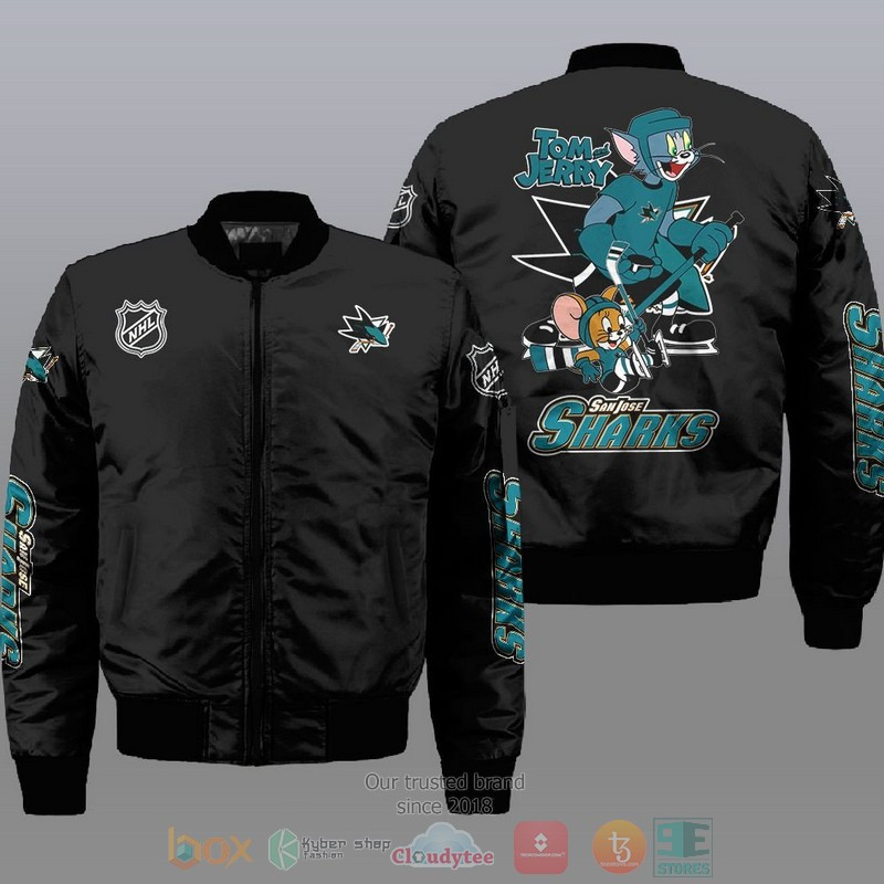 San Jose Sharks Tom And Jerry Bomber Jacket | NHL Team Jacket for Men & Women | Hockey Fan Gift
