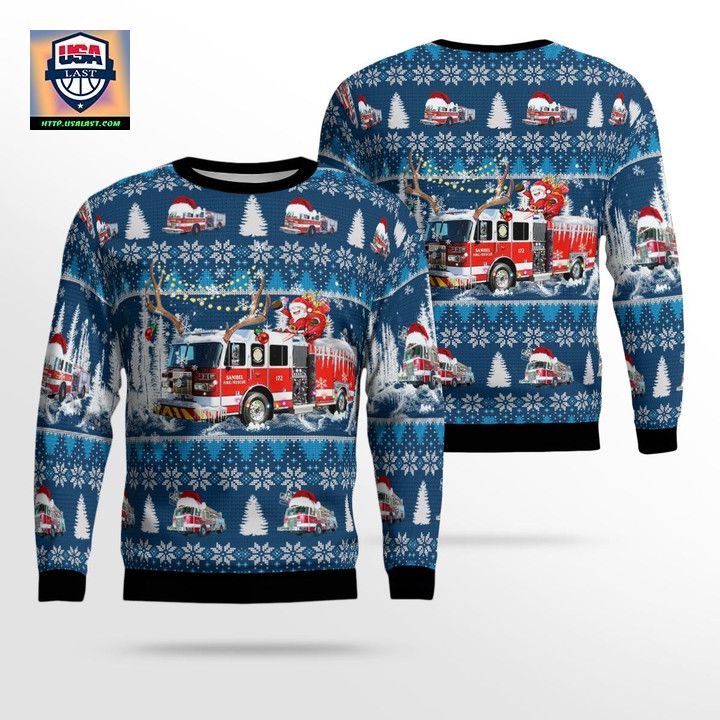 Sanibel Island Fire Department Christmas AOP Sweater