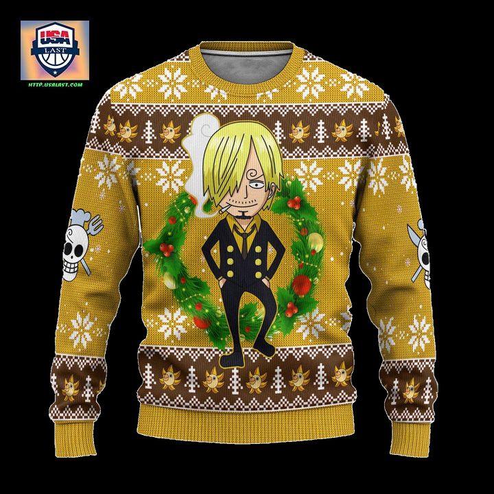 Sanji One Piece Anime Ugly Christmas Sweater Xmas Gift