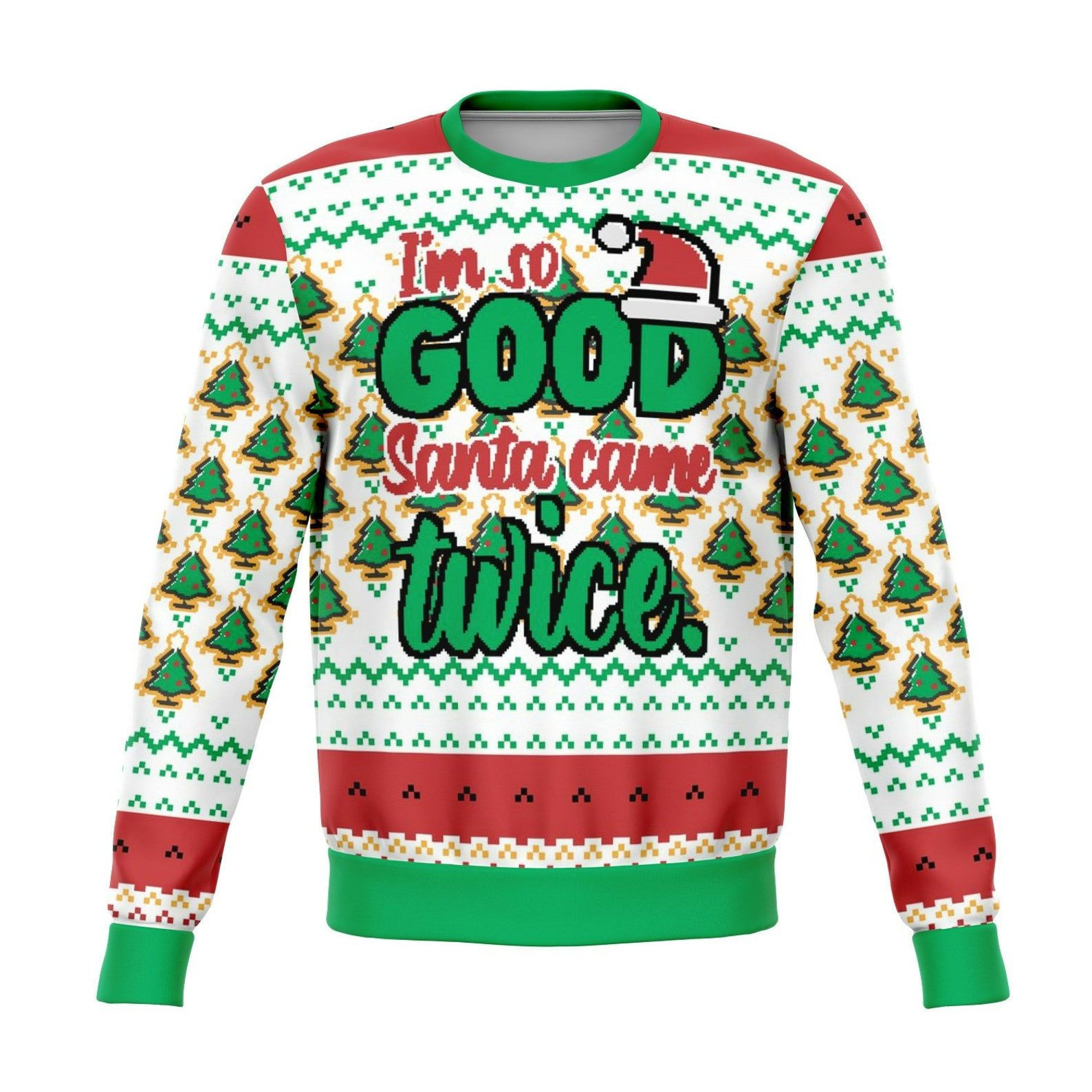 Santa Came Twice This Year Ugly Christmas Sweater, Perfect Holiday Gift