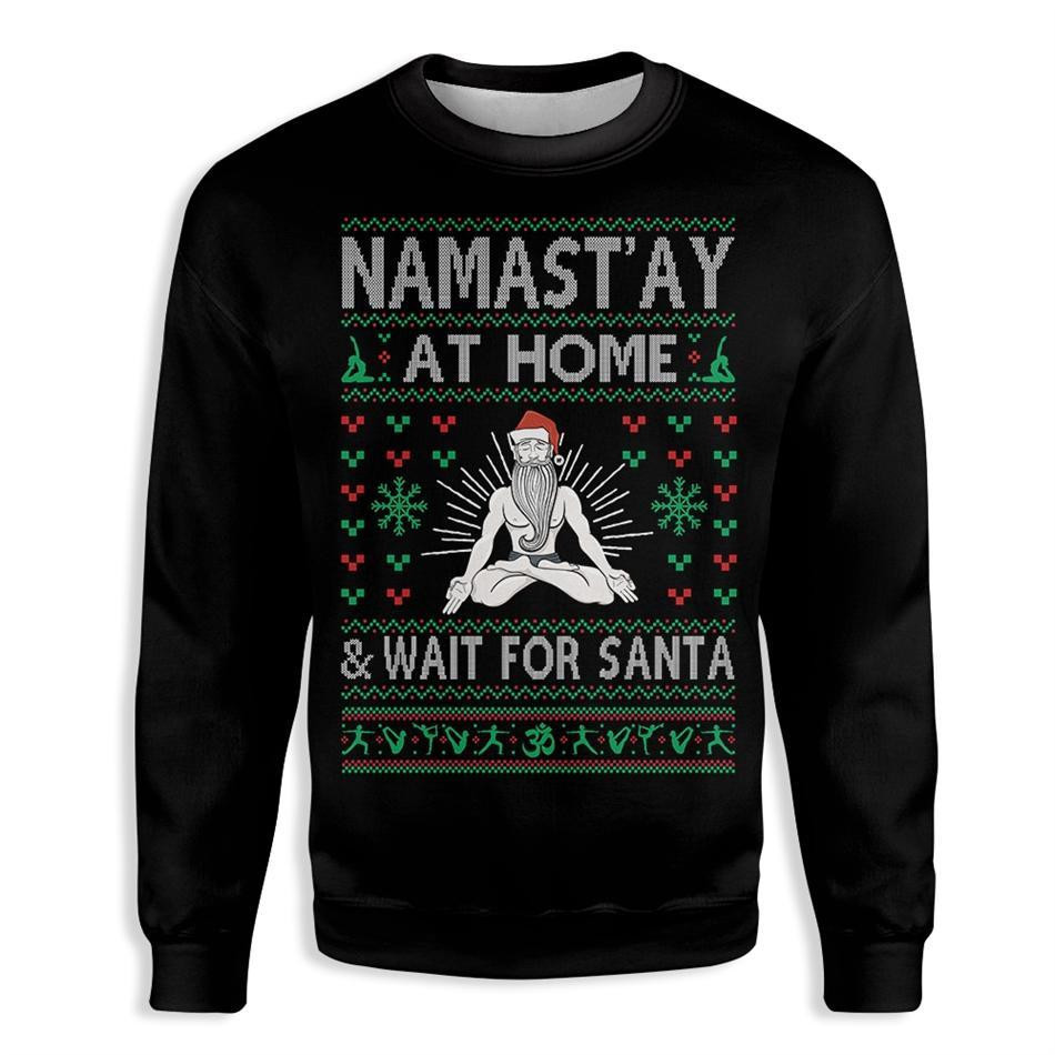 Santa Christmas Yoga Ugly Christmas Sweater, Perfect Holiday Gift