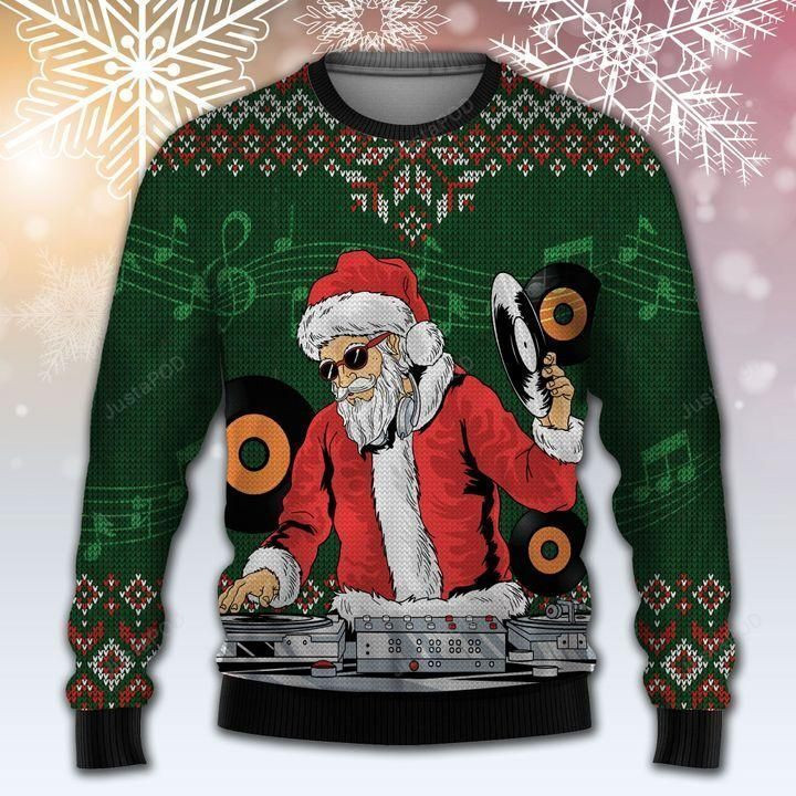 Santa Claus Dj Ugly Christmas Sweater, Perfect Holiday Gift