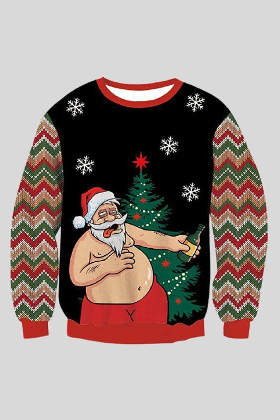 Santa Claus Ugly Christmas Sweater, Perfect Holiday Gift
