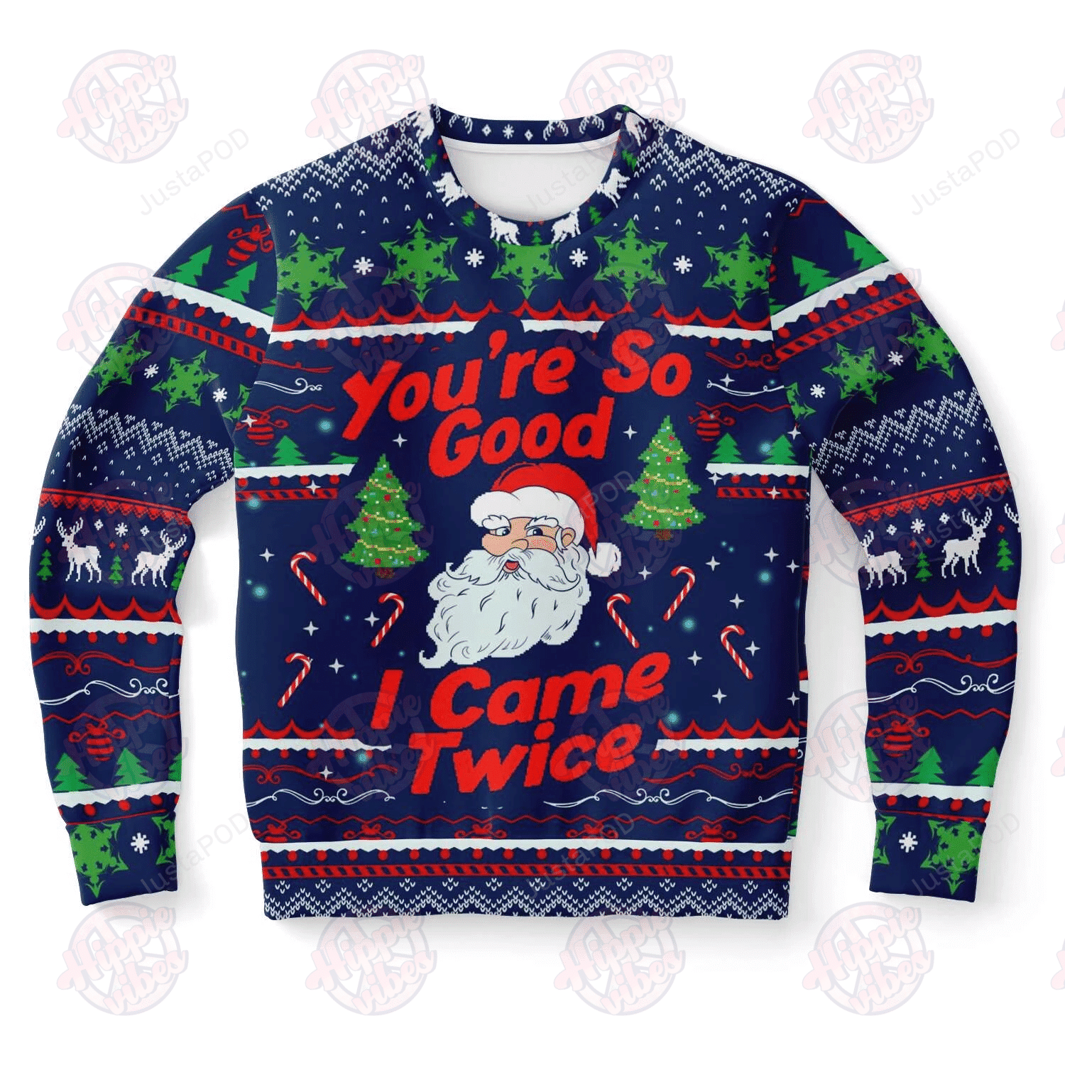 Santa Clause You'Re So Good I Came Twice Ugly Christmas Sweater, Perfect Holiday Gift