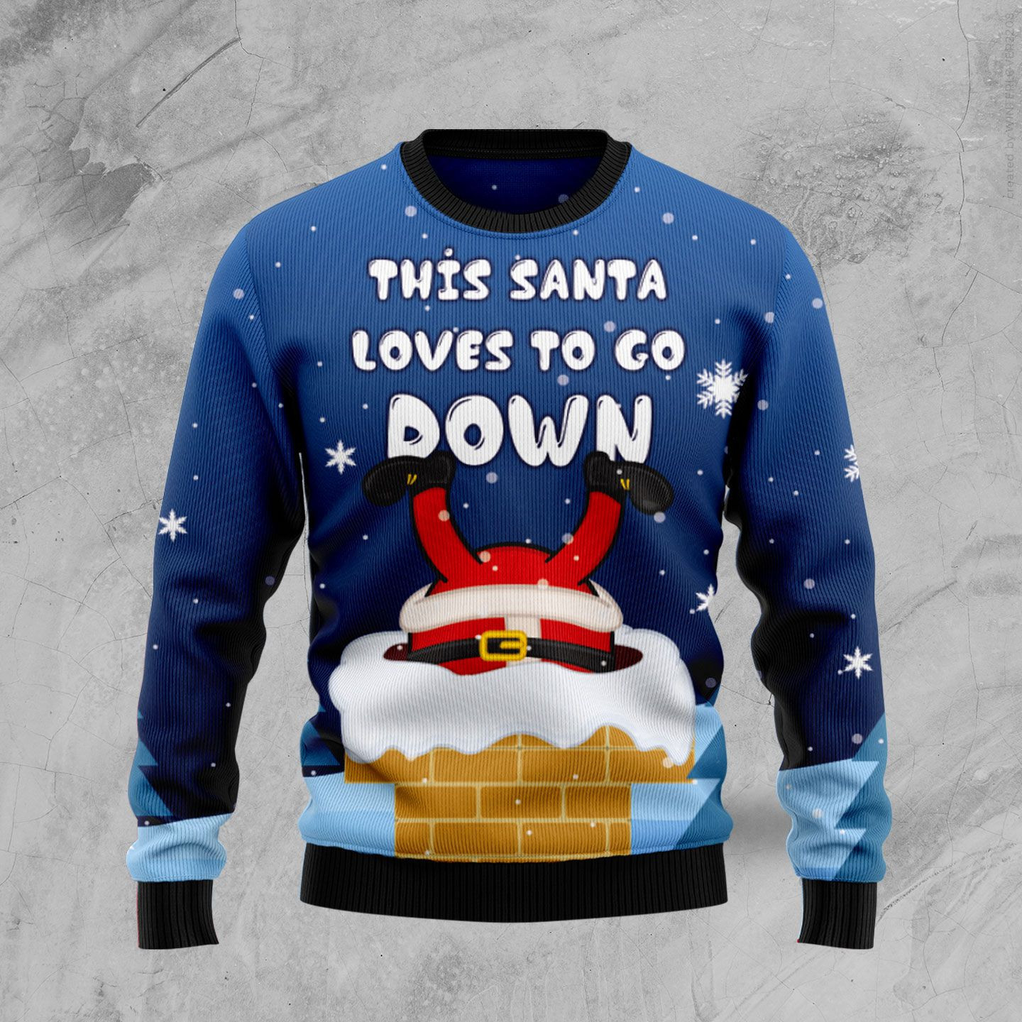 Santa Goes Down Ugly Christmas Sweater, Perfect Holiday Gift