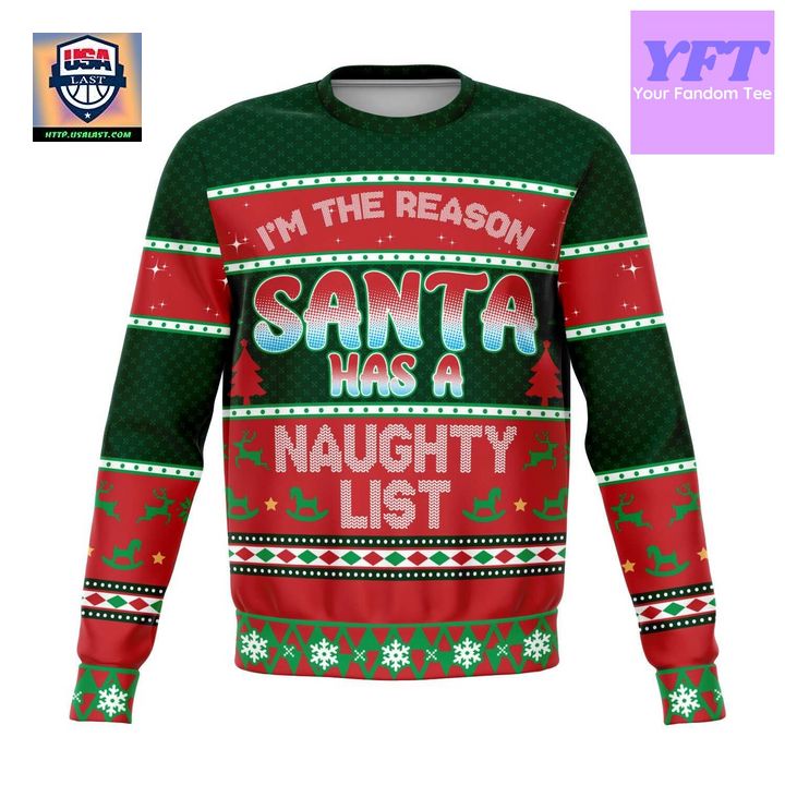 Santa Naughty List For For Meme 3d Ugly Christmas Sweater