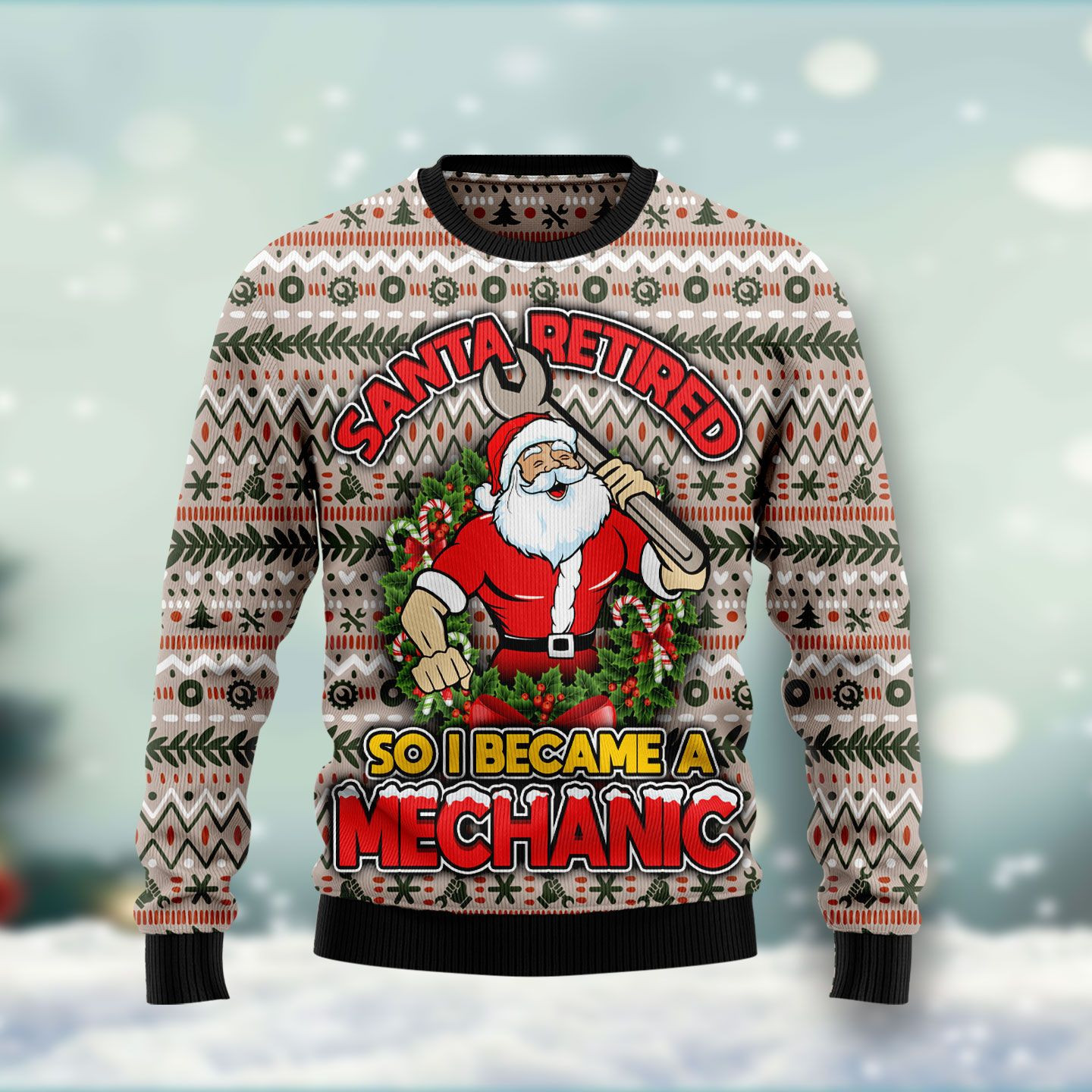 Santa Red Ugly Christmas Sweater, Perfect Holiday Gift