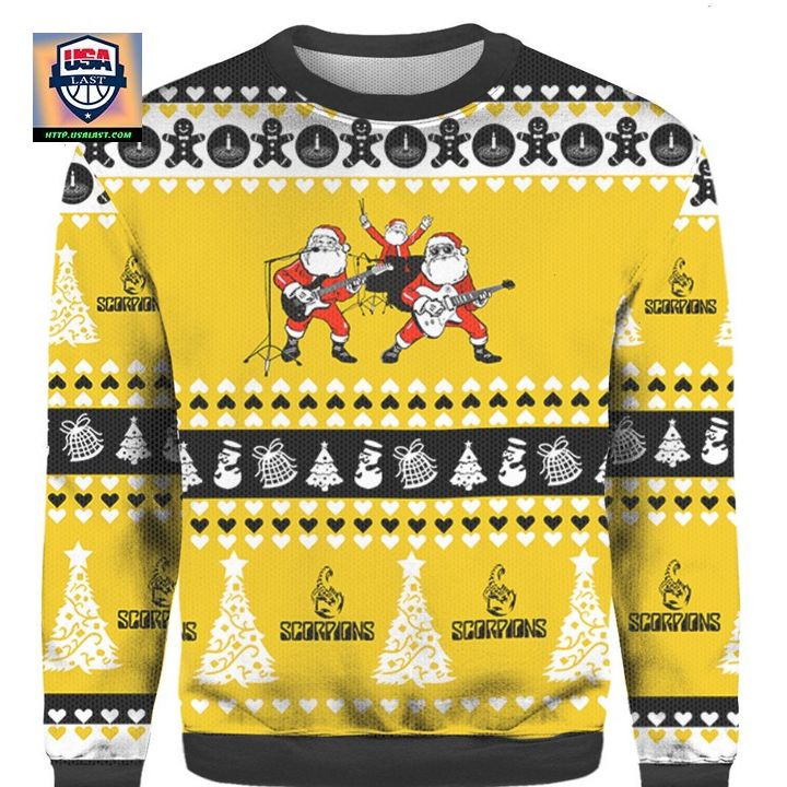 Santa Scorpions Merry Christmas Ugly 3D Sweater