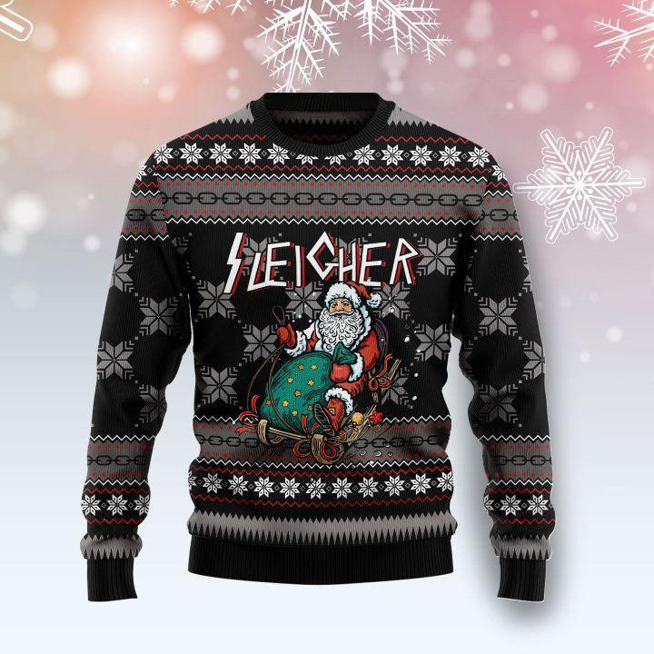 Santa Sleigher Ugly Christmas Sweater, Perfect Holiday Gift
