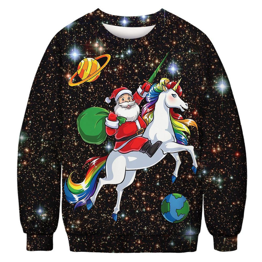 Santa Unicorn Ugly Christmas Sweater, Perfect Holiday Gift