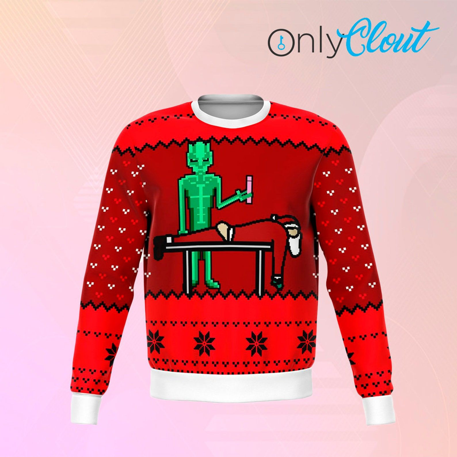 Santa Vaccinated Funny Ugly Christmas Sweater,