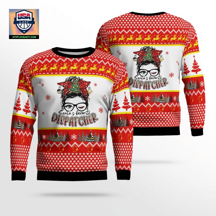 Santas Favorite Dispatcher Christmas Sweater 3D