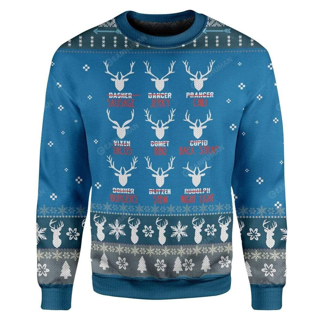 Santa'S Reindeer Ugly Christmas Sweater,