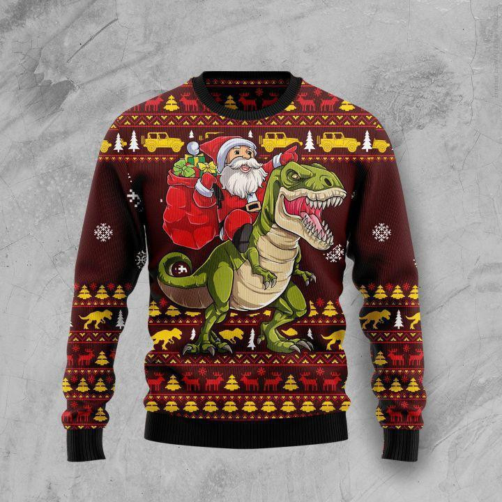Santassic Park Ugly Christmas Sweater