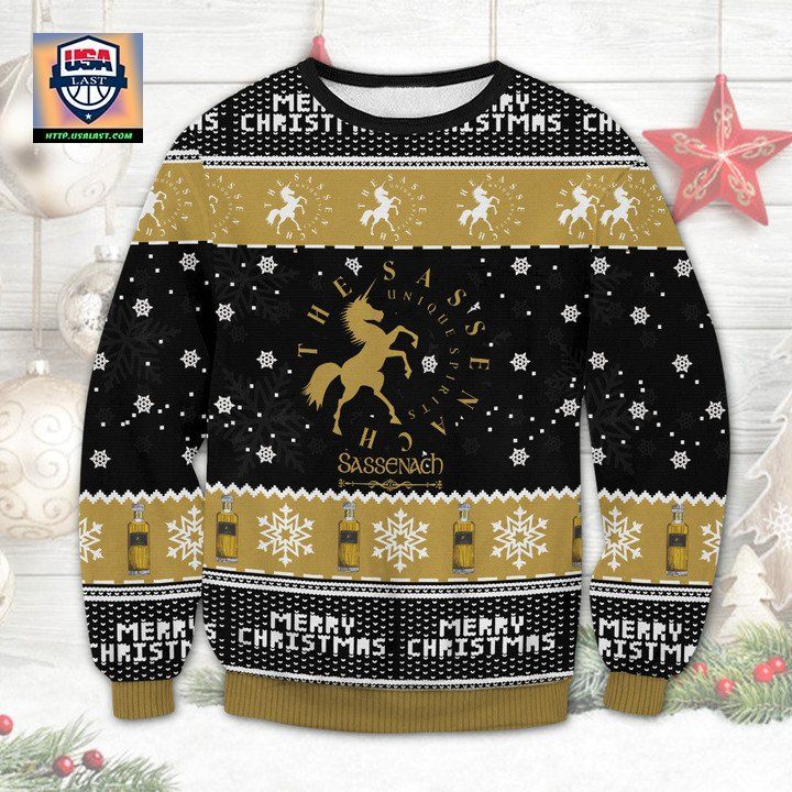 Sassenach Scotch Whisky Ugly Christmas Sweater