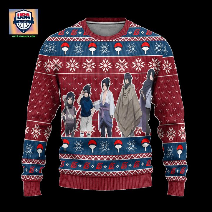 Sasuke Ugly Christmas Sweater Gaiden Naruto Anime Xmas Gift