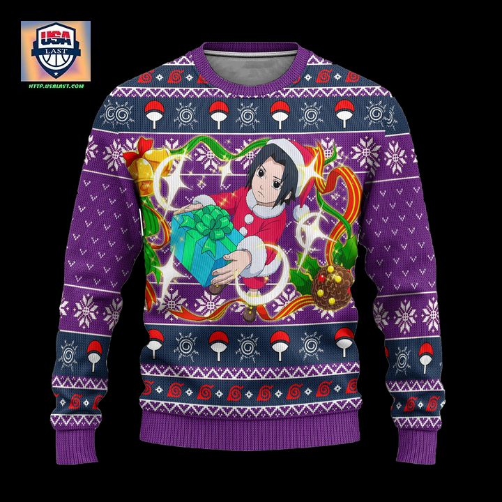Sasuke Ugly Christmas Sweater Naruto Anime Xmas Gift