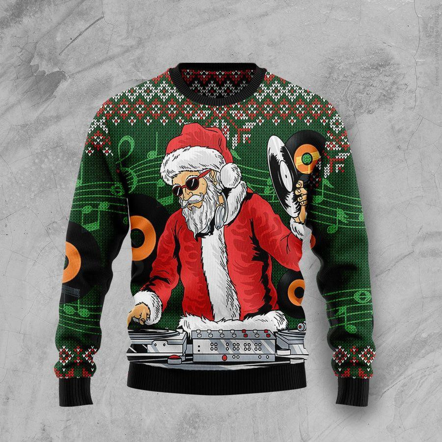Satan Claus DJ Ugly Christmas Sweater, Perfect Holiday Gift