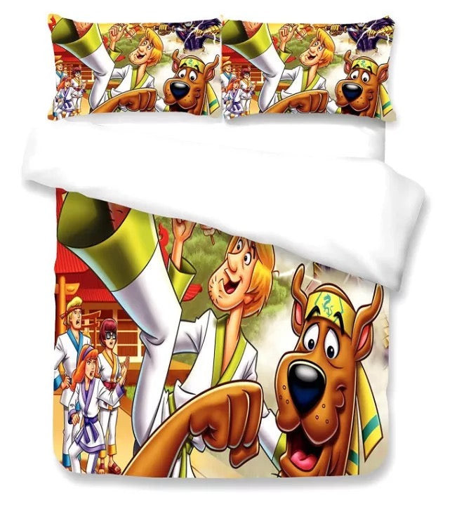 Scooby Doo Duvet Cover Quilt Cover Pillowcase Bedding Set Bed Linen Home Bedroom Decor