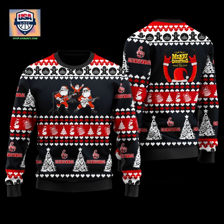 Scorpions Black 3D Ugly Christmas Sweater