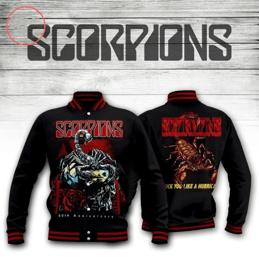 Scorpions Rock You Like A Hurricane Baseball Jacket for Men & Women | Music Fan Gift